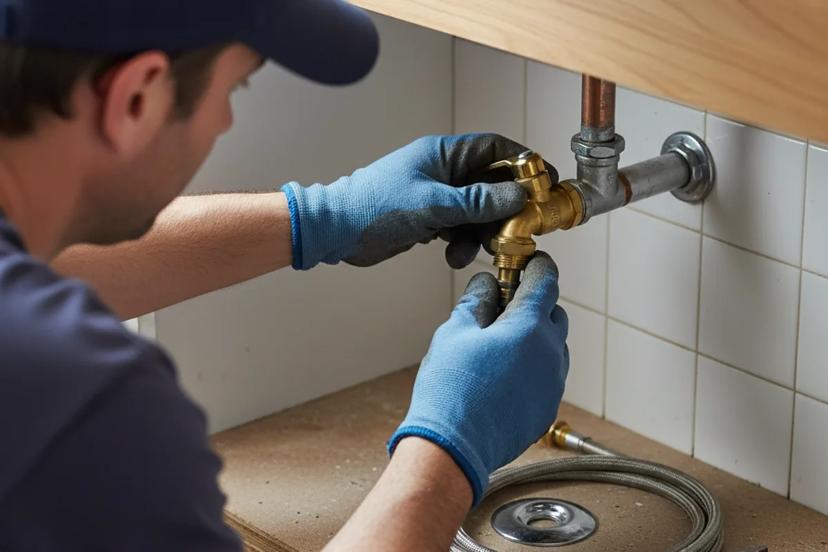 Shutoff valve and fitting work during Emergency Plumbing in Scotland